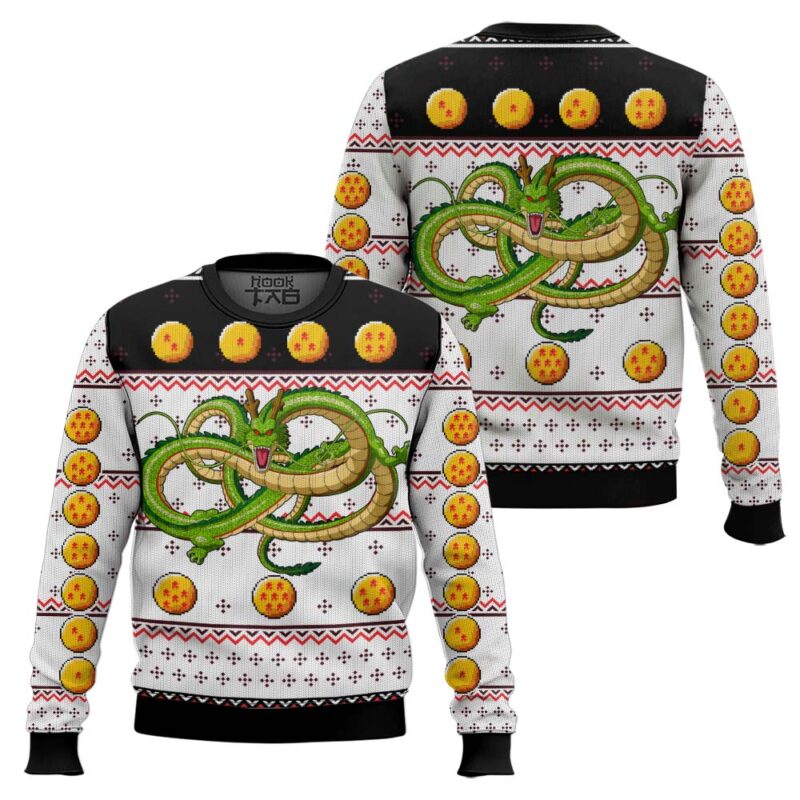 Hooktab Shenron Dragon Ball Ugly Christmas Sweater Hooktab Shenron Dragon Ball Ugly Christmas Sweater
