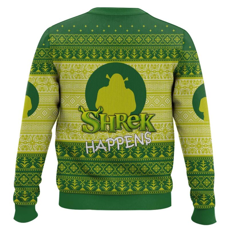 Hooktab Shrek Happens Ugly Christmas Sweater Hooktab Shrek Happens Ugly Christmas Sweater