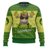 Hooktab Shrek Happens Ugly Christmas Sweater