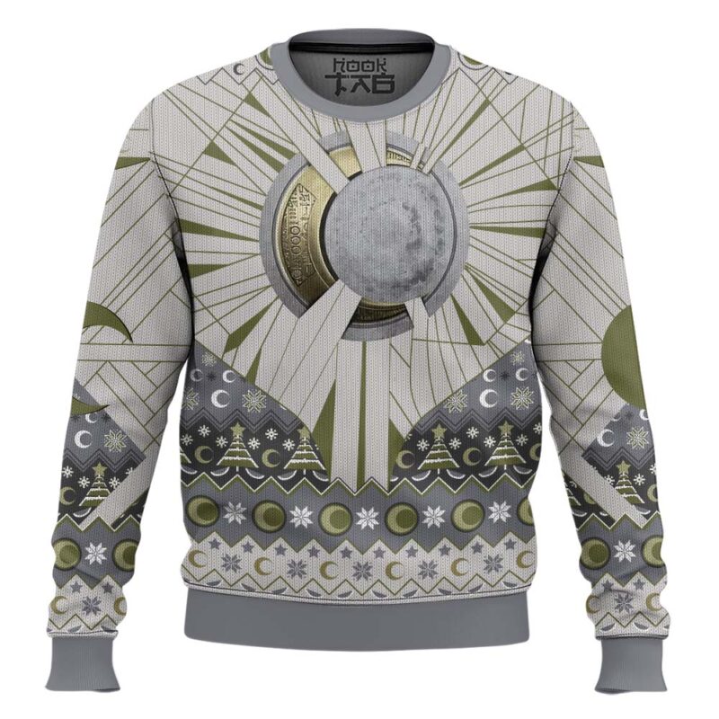 Hooktab Silent Knight Marvel Moon Knight Ugly Christmas Sweater