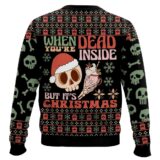 Hooktab Skeleton "When You Are Dead Inside But It's Christmas" Ugly Christmas Sweater
