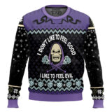 Hooktab Skeletor "I Like To Feel Evil Masters" of the Universe Ugly Christmas Sweater