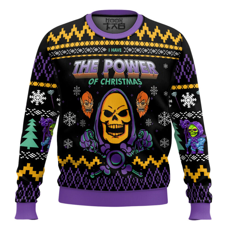 Hooktab Skeletor The Evil Power Of Christmas Masters Of The Universe Ugly Christmas Sweater