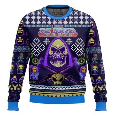 Hooktab Skeletor The Power Of Christmas Masters Of The Universe Ugly Christmas Sweater
