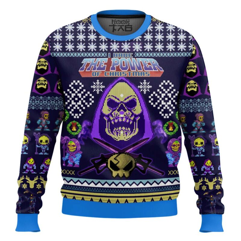 Hooktab Skeletor The Power Of Christmas Masters Of The Universe Ugly Christmas Sweater
