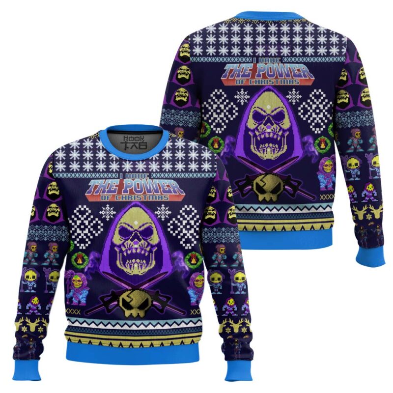 Hooktab Skeletor The Power Of Christmas Masters Of The Universe Ugly Christmas Sweater Hooktab Skeletor The Power Of Christmas Masters Of The Universe Ugly Christmas Sweater
