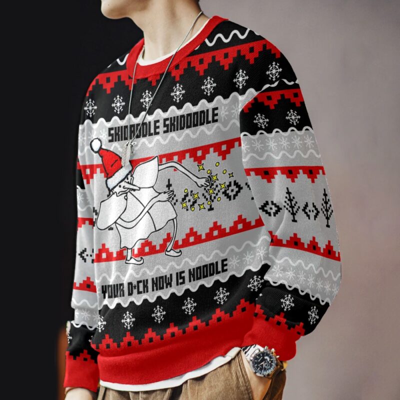 Hooktab Skidaddle Skidoodle Your D*ck Now Is A Noodle Meme Ugly Christmas Sweater Hooktab Skidaddle Skidoodle Your D*ck Now Is A Noodle Meme Ugly Christmas Sweater