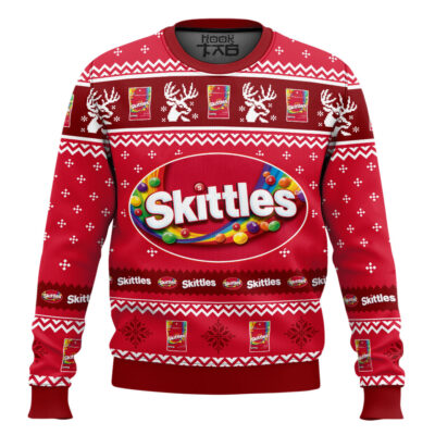 Hooktab Skittles Ugly Christmas Sweater