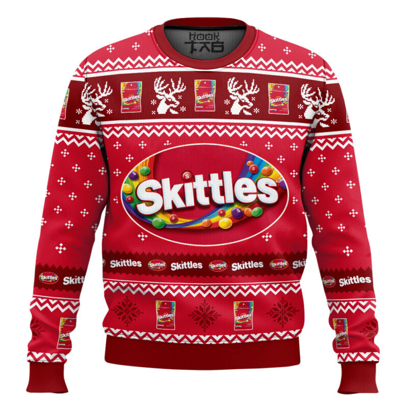 Hooktab Skittles Ugly Christmas Sweater
