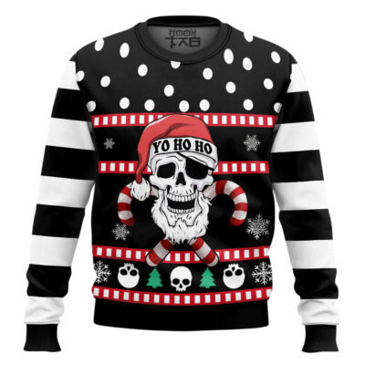 Hooktab Skull Santa Ugly Christmas Sweater