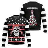 Hooktab Skull Santa Ugly Christmas Sweater