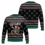 Hooktab Slayer And Rocker Santa 2023 Ugly Christmas Sweater