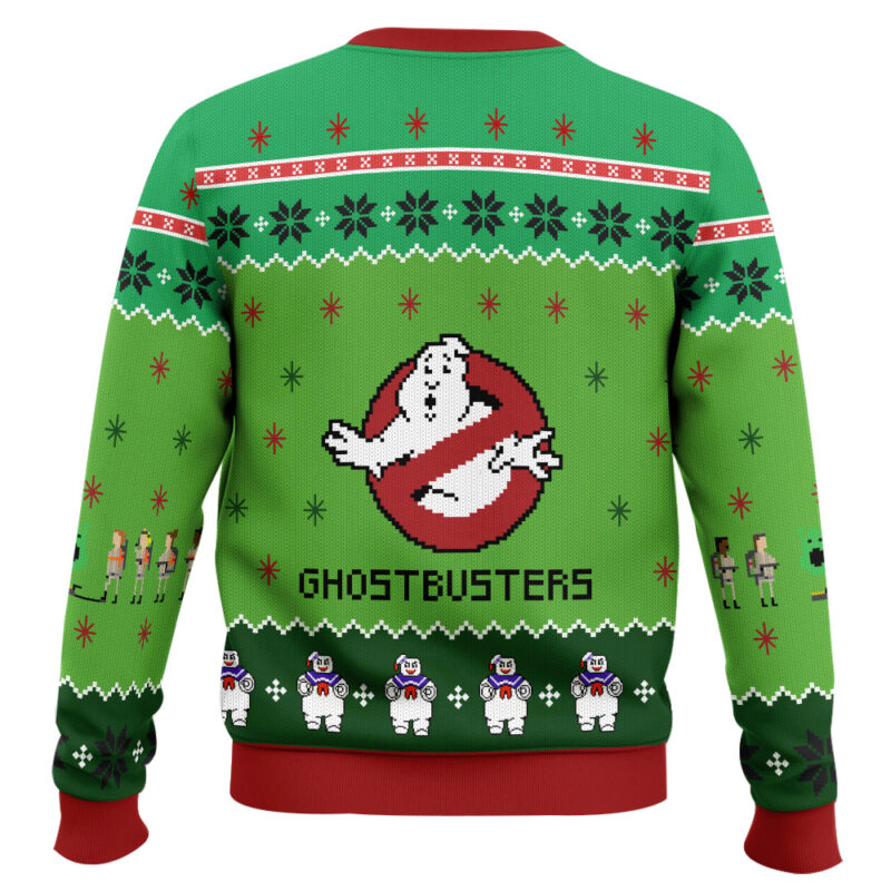 Hooktab Slimer Ghostbusters Ugly Christmas Sweater Hooktab Slimer Ghostbusters Ugly Christmas Sweater