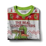 Hooktab Slimer The Real Ghostbusters Ugly Christmas Sweater