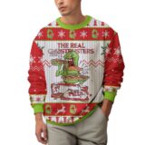 Hooktab Slimer The Real Ghostbusters Ugly Christmas Sweater