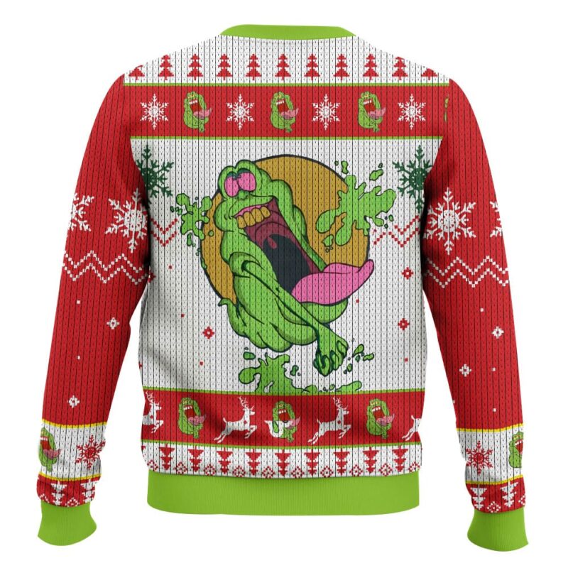 Hooktab Slimer The Real Ghostbusters Ugly Christmas Sweater Hooktab Slimer The Real Ghostbusters Ugly Christmas Sweater