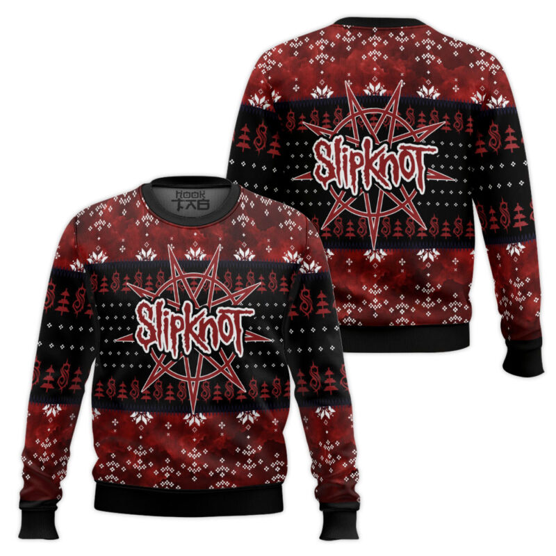 Hooktab Slipknot Ugly Christmas Sweater Hooktab Slipknot Ugly Christmas Sweater