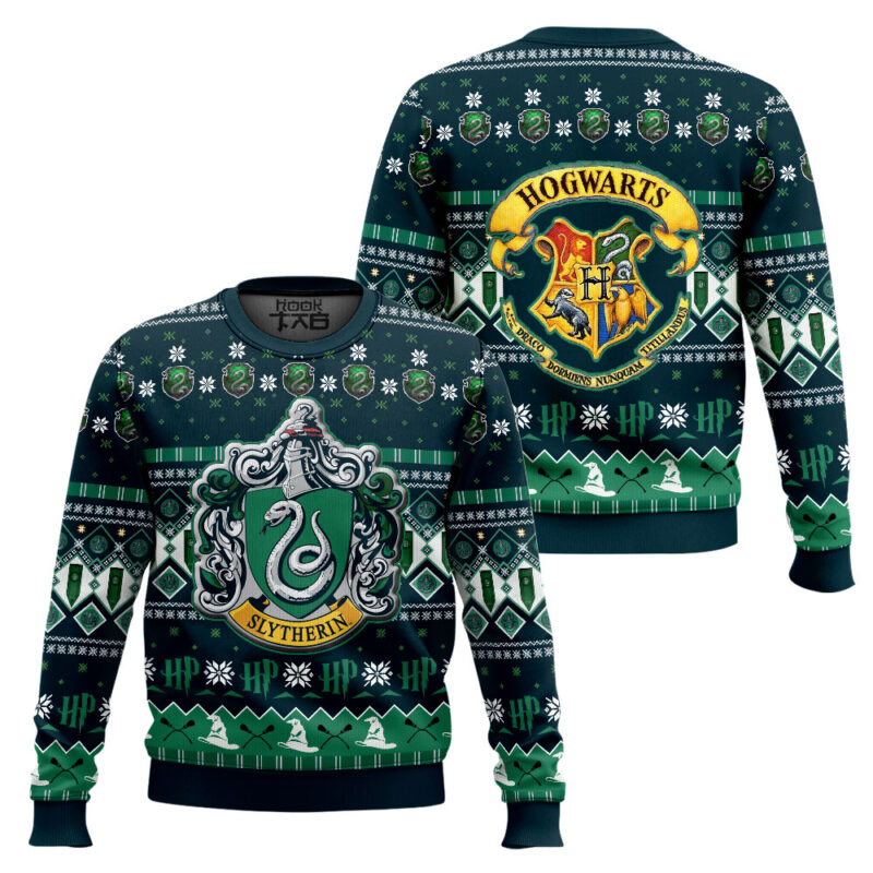 Hooktab Slytherin Ugly Christmas Sweater Hooktab Slytherin Ugly Christmas Sweater
