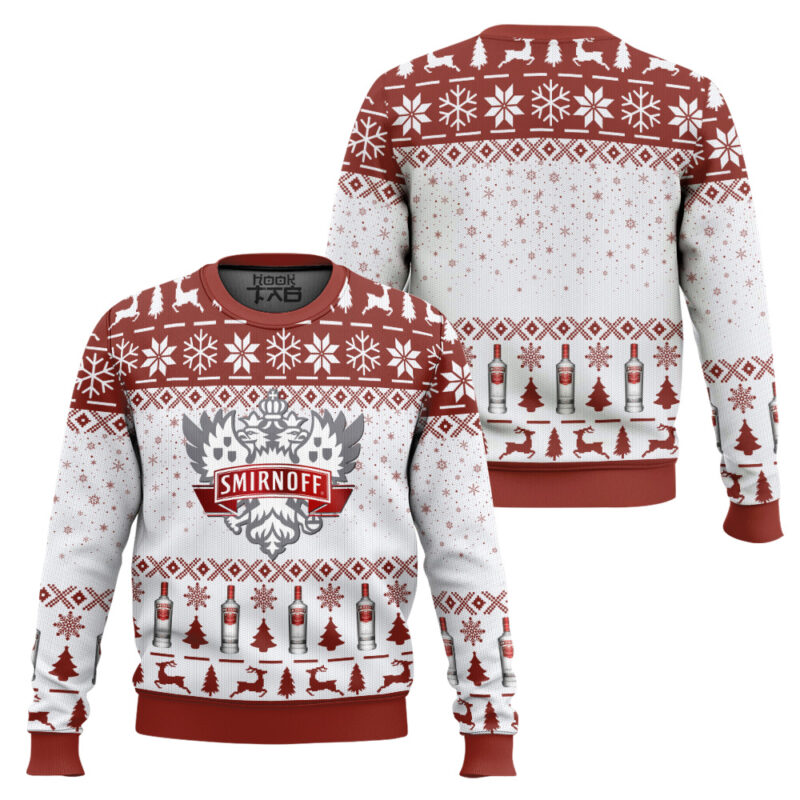 Hooktab Smirnoff No.21 Vodka Ugly Christmas Sweater Hooktab Smirnoff No.21 Vodka Ugly Christmas Sweater