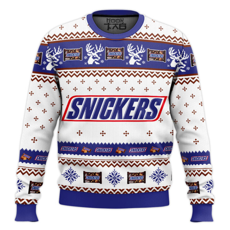 Hooktab Snickers Ugly Christmas Sweater