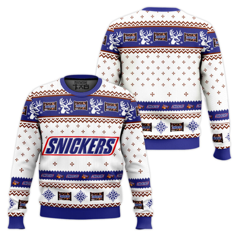 Hooktab Snickers Ugly Christmas Sweater Hooktab Snickers Ugly Christmas Sweater