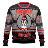 Hooktab Snitches Get Stitches Elf On The Shelf Ugly Christmas Sweater