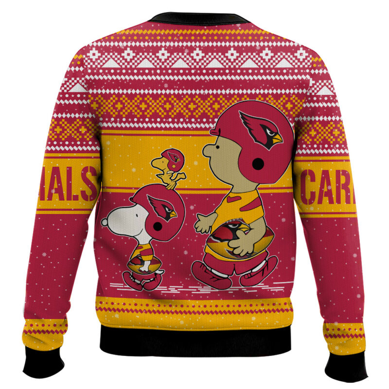 Hooktab Snoopy And Charlie Brown Arizona Cardinals Ugly Sweater Hooktab Snoopy And Charlie Brown Arizona Cardinals Ugly Sweater