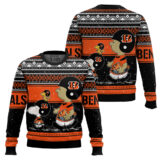Hooktab Snoopy And Charlie Brown Cincinnati Bengals Ugly Sweater