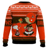 Hooktab Snoopy And Charlie Brown Cleveland Browns Ugly Sweater