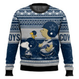 Hooktab Snoopy And Charlie Brown Dallas Cowboys Ugly Sweater