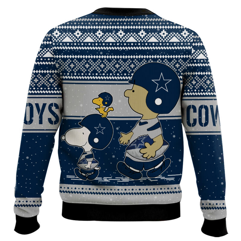 Hooktab Snoopy And Charlie Brown Dallas Cowboys Ugly Sweater Hooktab Snoopy And Charlie Brown Dallas Cowboys Ugly Sweater