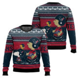 Hooktab Snoopy And Charlie Brown Houston Texans Ugly Sweater