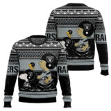 Hooktab Snoopy And Charlie Brown Las Vegas Raiders Ugly Sweater