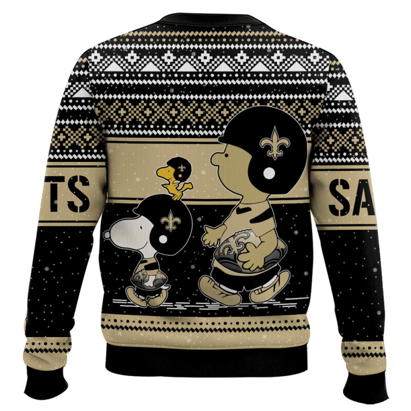 Hooktab Snoopy And Charlie Brown New Orleans Saints Ugly Sweater Hooktab Snoopy And Charlie Brown New Orleans Saints Ugly Sweater