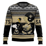 Hooktab Snoopy And Charlie Brown New Orleans Saints Ugly Sweater