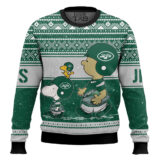 Hooktab Snoopy And Charlie Brown New York Jets Ugly Sweater