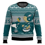 Hooktab Snoopy And Charlie Brown Philadelphia Eagles Ugly Sweater