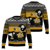 Hooktab Snoopy And Charlie Brown Pittsburgh Steelers Ugly Sweater
