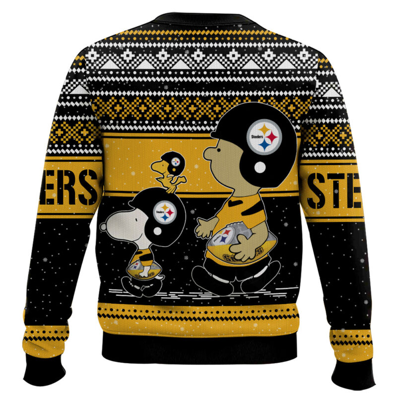 Hooktab Snoopy And Charlie Brown Pittsburgh Steelers Ugly Sweater Hooktab Snoopy And Charlie Brown Pittsburgh Steelers Ugly Sweater