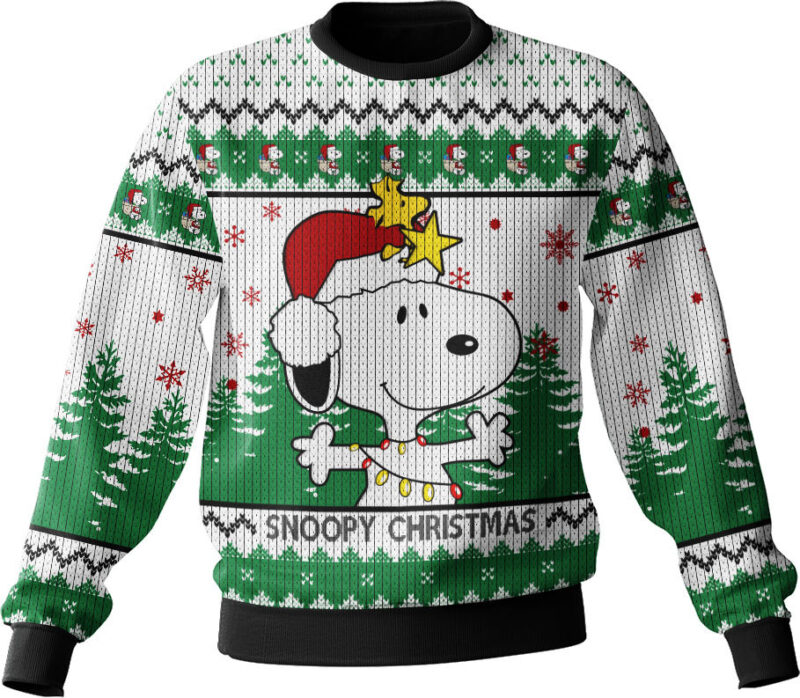 Hooktab Snoopy Christmas The Charlie Brown and Snoopy Show Ugly Christmas Sweater Hooktab Snoopy Christmas The Charlie Brown and Snoopy Show Ugly Christmas Sweater