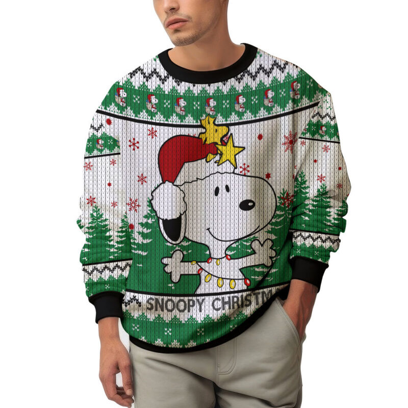 Hooktab Snoopy Christmas The Charlie Brown and Snoopy Show Ugly Christmas Sweater Hooktab Snoopy Christmas The Charlie Brown and Snoopy Show Ugly Christmas Sweater