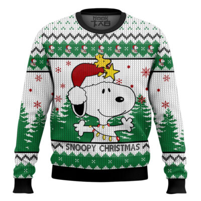 Hooktab Snoopy Christmas The Charlie Brown and Snoopy Show Ugly Christmas Sweater