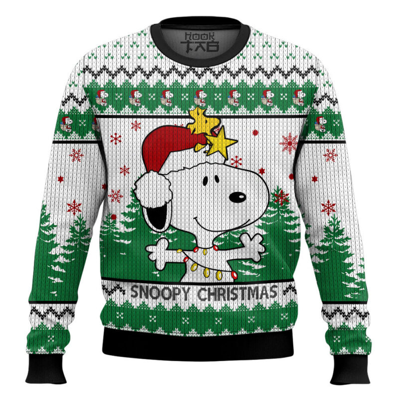 Hooktab Snoopy Christmas The Charlie Brown and Snoopy Show Ugly Christmas Sweater Hooktab Snoopy Christmas The Charlie Brown and Snoopy Show Ugly Christmas Sweater