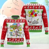 Hooktab Snoopy Drops The Charlie Brown and Snoopy Show Ugly Christmas Sweater