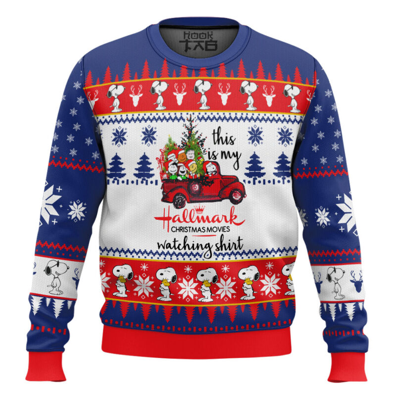 Hooktab Snoopy Hallmark The Charlie Brown and Snoopy Show Ugly Christmas Sweater