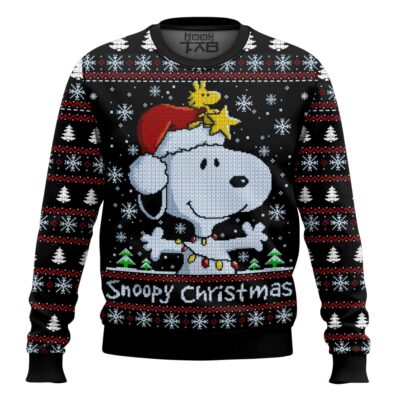 Hooktab Snoopy Xmas The Charlie Brown and Snoopy Show Ugly Christmas Sweater