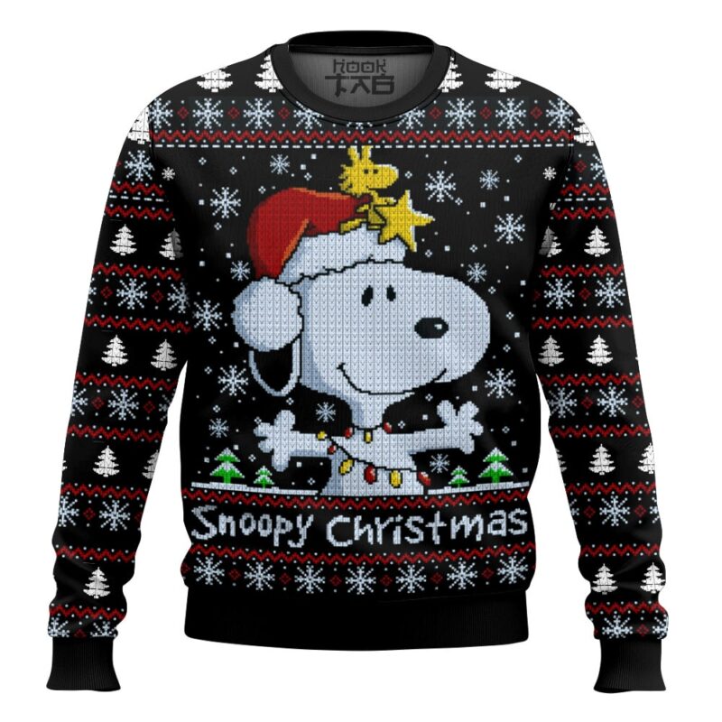 Hooktab Snoopy Xmas The Charlie Brown and Snoopy Show Ugly Christmas Sweater