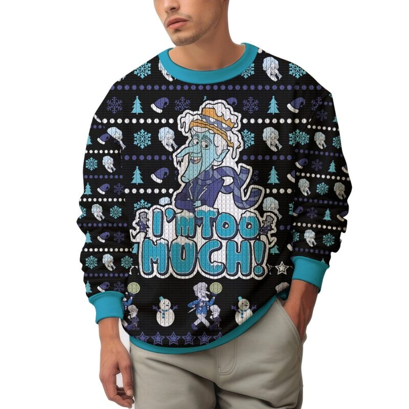 Hooktab Snow Miser The Year Without a Santa Claus Ugly Christmas Sweater Hooktab Snow Miser The Year Without a Santa Claus Ugly Christmas Sweater
