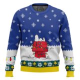 Hooktab Snow Roof The Charlie Brown and Snoopy Show Ugly Christmas Sweater