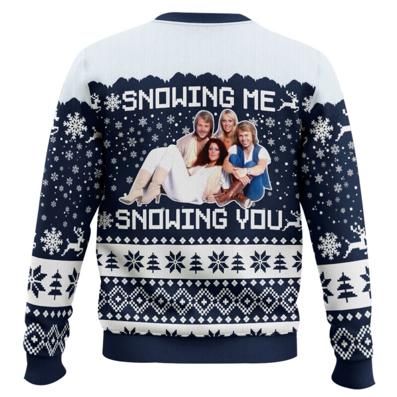Hooktab Snowing Me Snowing You Abba Ugly Christmas Sweater Hooktab Snowing Me Snowing You Abba Ugly Christmas Sweater